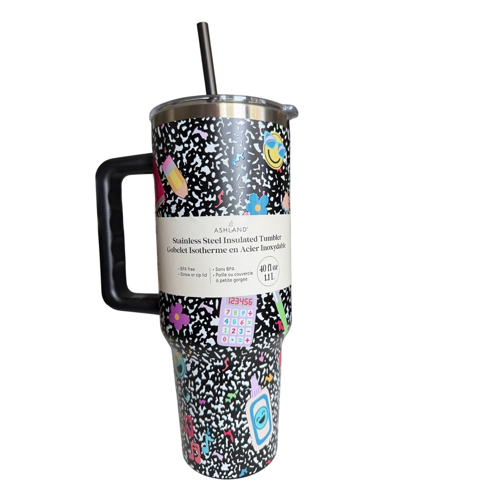 Ashland Tumbler 40oz Composition Notebook Retro School Teacher Gift